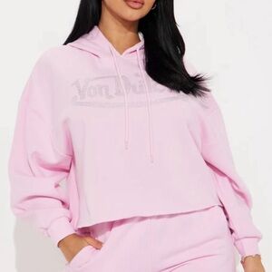 Von Dutch Women's Light Pink Hoodie